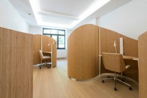 Custom made coworking office space - Wood and steel