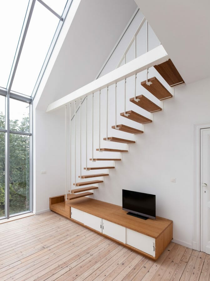 Stairs, railings, TV stands, solid wood, steel, metal, custom-made, design
