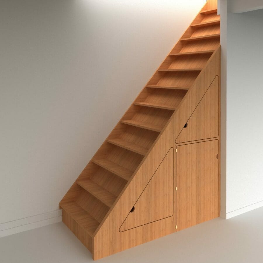 Custom made staircase with storage