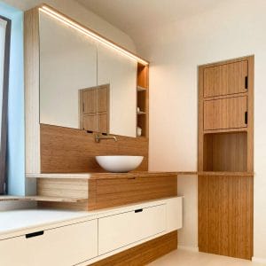 Bathroom furniture - Wood and steel