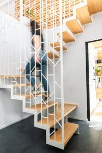 Canva custom-made staircase - Wood and steel